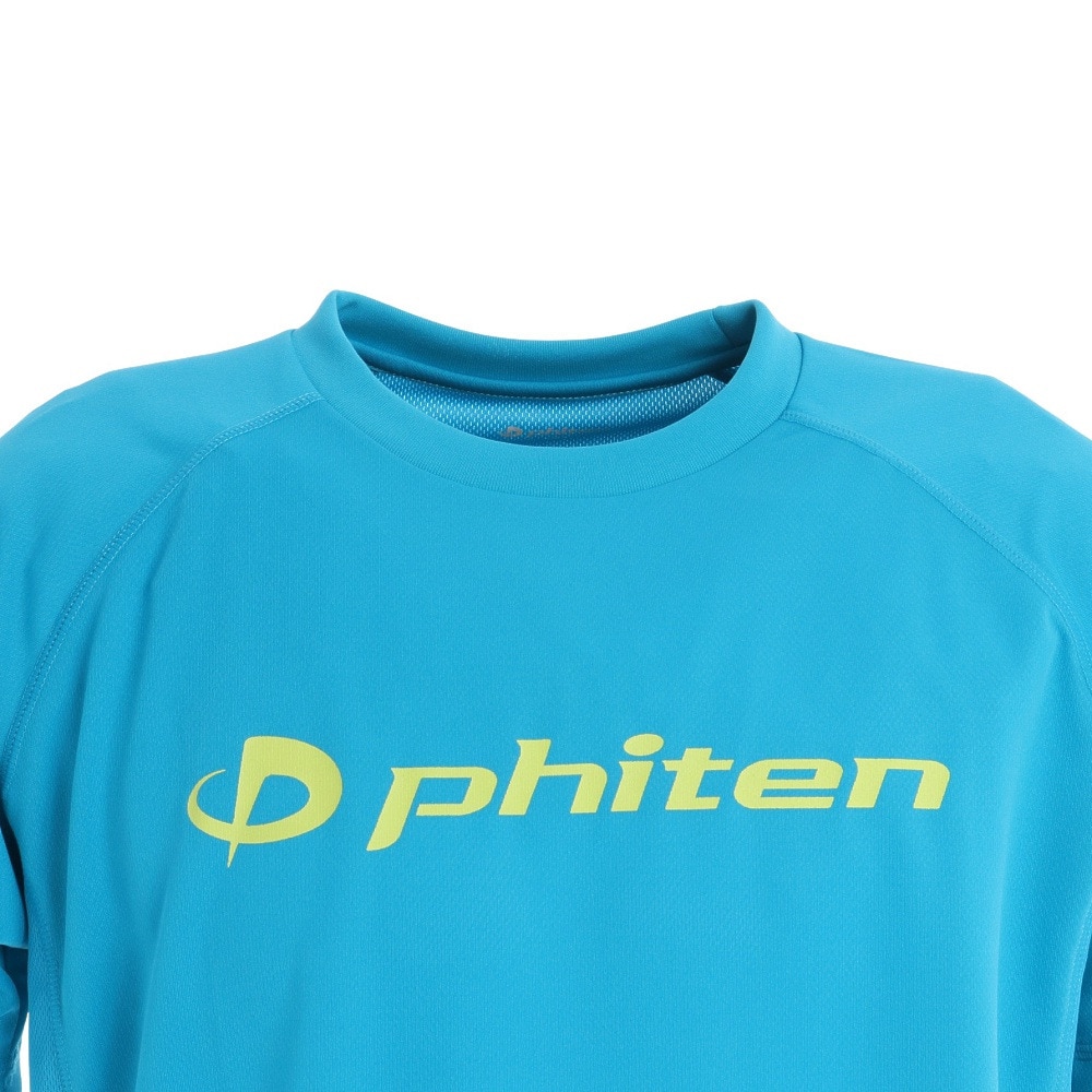 ファイテン（PHITEN）（メンズ、レディース）バレーボールウェア RAKUシャツスムースドライ 半袖Tシャツ 3120JG39700 TQ/LM