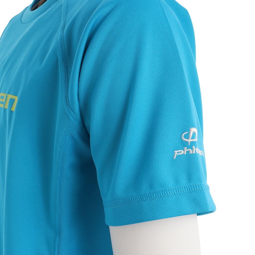 ファイテン（PHITEN）（メンズ、レディース）バレーボールウェア RAKUシャツスムースドライ 半袖Tシャツ 3120JG39700 TQ/LM 速乾