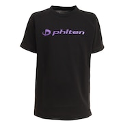 ファイテン（PHITEN）（キッズ）ジュニア スムースドライ Tシャツ 半袖 ロゴ入り BKPL 3120JG40400 バレーボール スポーツウェア 吸汗速乾 バレーボールウエア
