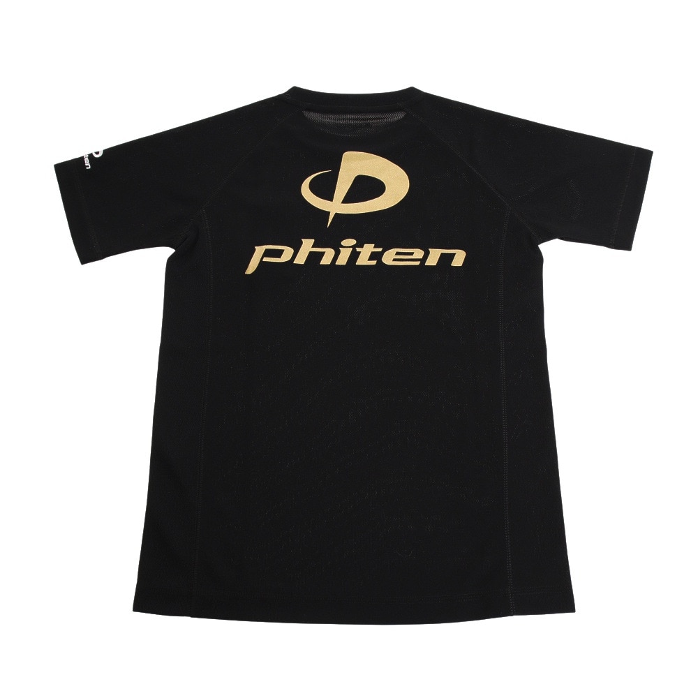 ファイテン（PHITEN）（キッズ）ジュニア スムースドライ Tシャツ 半袖 ロゴ入り BKGL 3120JG40420 バレーボール スポーツウェア 吸汗速乾 バレーボールウエア