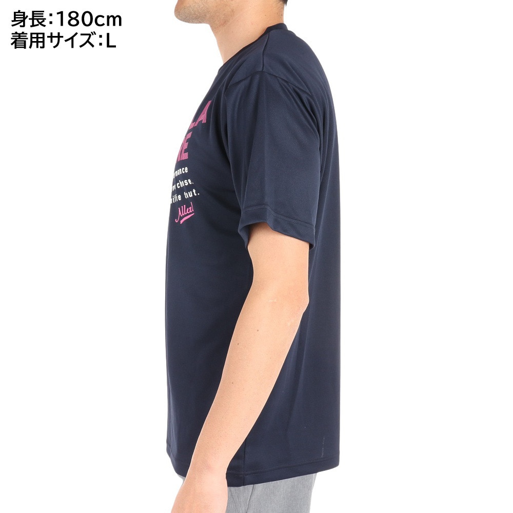 75％以上節約 GIRAUDM ネイビー半袖Ｔシャツ♡プリントデザイン サイズＬ