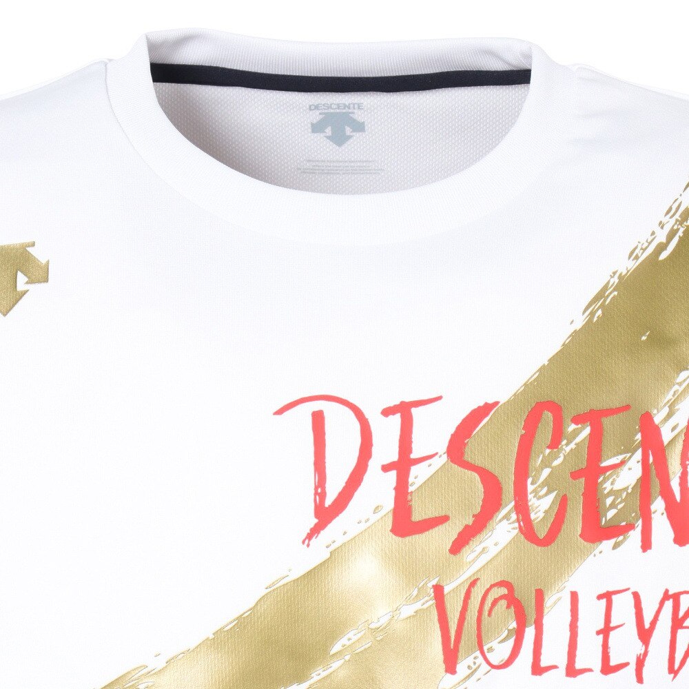 デサント（DESCENTE）（メンズ、レディース）バレーボールウェア DPP半袖プラクティスシャツ DX-B0946XB WH