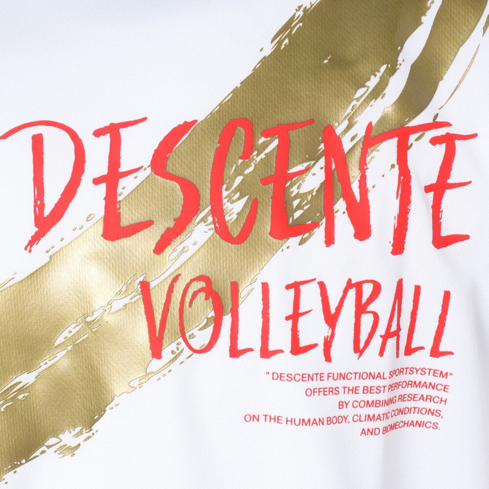 デサント（DESCENTE）（メンズ、レディース）バレーボールウェア DPP半袖プラクティスシャツ DX-B0946XB WH