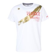 デサント(DESCENTE)(メンズ、レディース)バレーボールウェア DPP半袖プラクティスシャツ DX-B0946XB WH