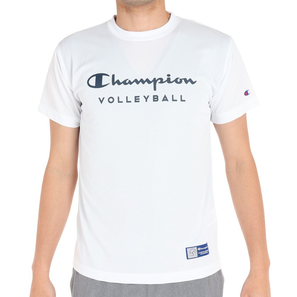 チャンピオン（CHAMPION）（メンズ）バレーボールウェア UVカット ショートスリーブTシャツ C3-TV301 010★★★