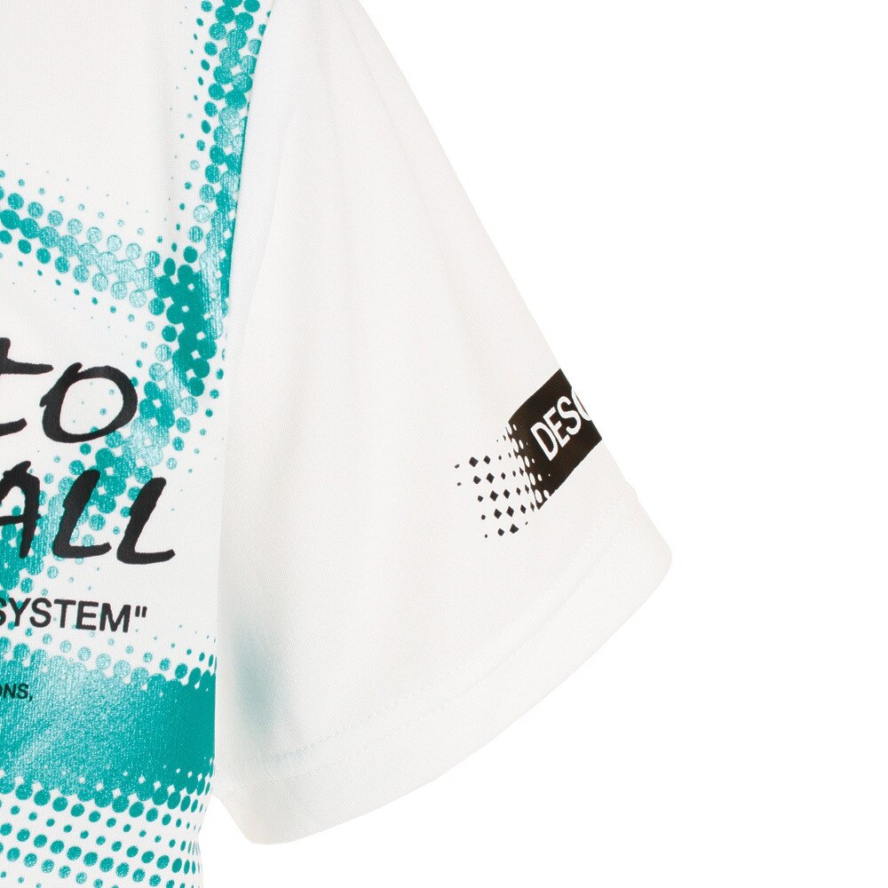 デサント（DESCENTE）（メンズ）バレーボール ウェア Tシャツ 練習着 半袖プラクティスシャツ DX-B1432XB WH 吸汗速乾 接触冷感