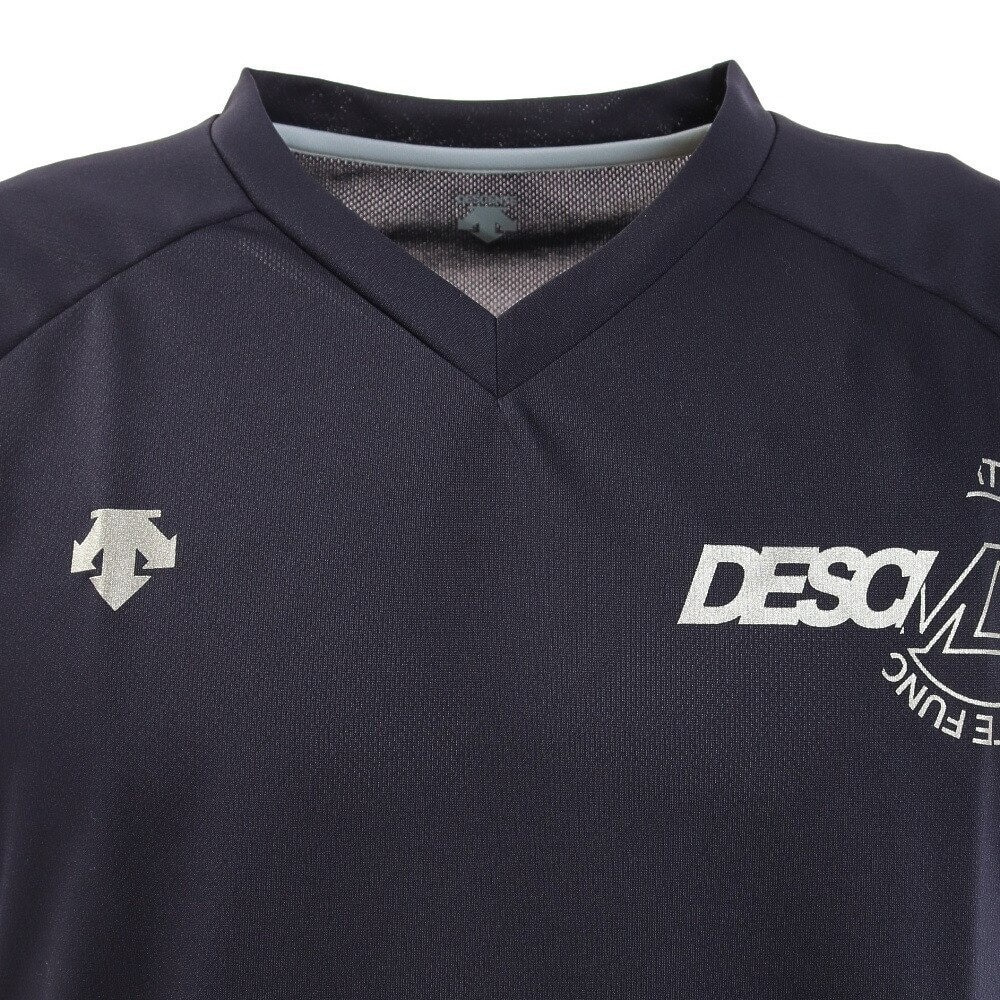 デサント（DESCENTE）（メンズ、レディース）バレーボールウェア 半袖プラクティスシャツ DVUTJA52 NV