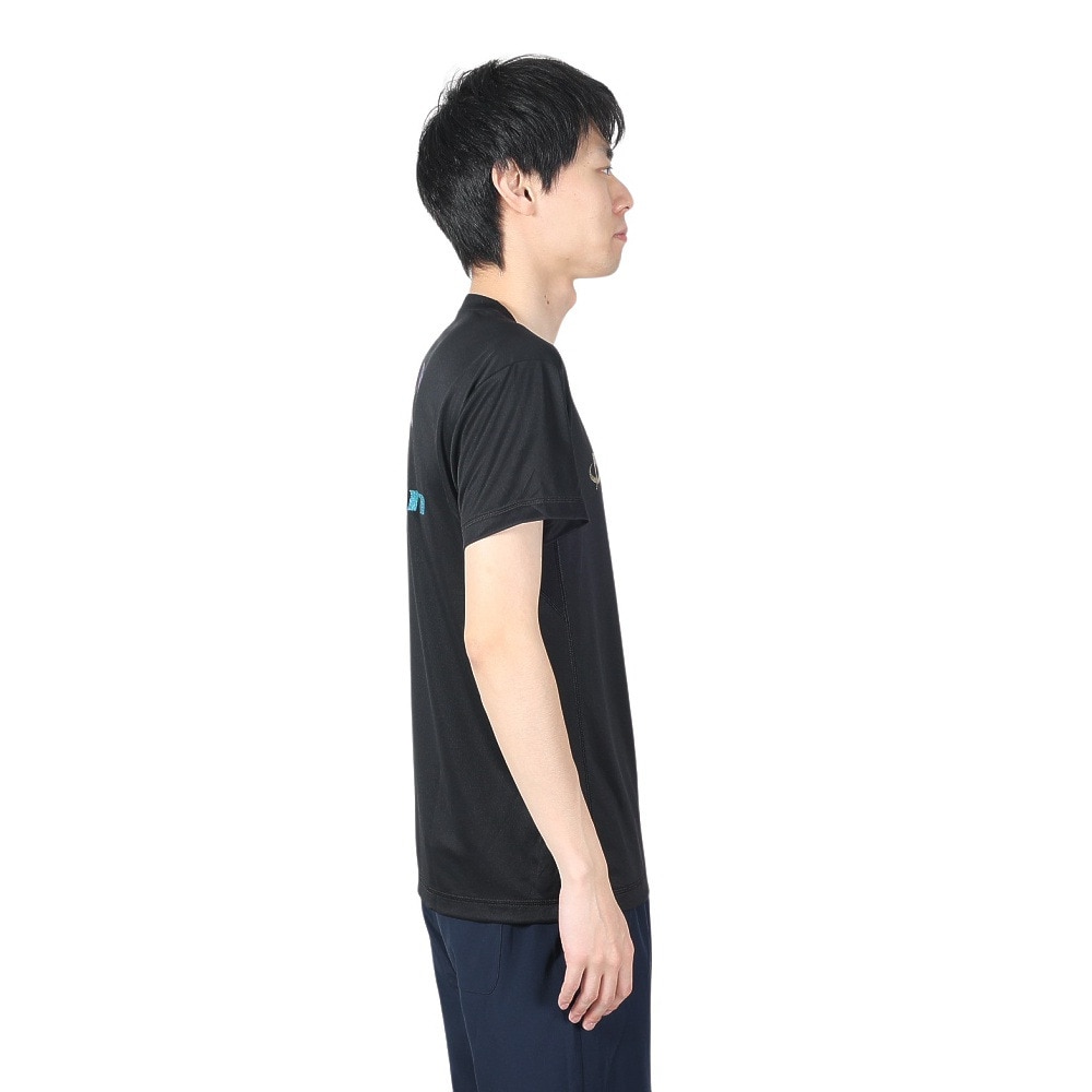 ファイテン（PHITEN）（メンズ、レディース）半袖 RUKUシャツ グラデーション ブラック 3124JG61900