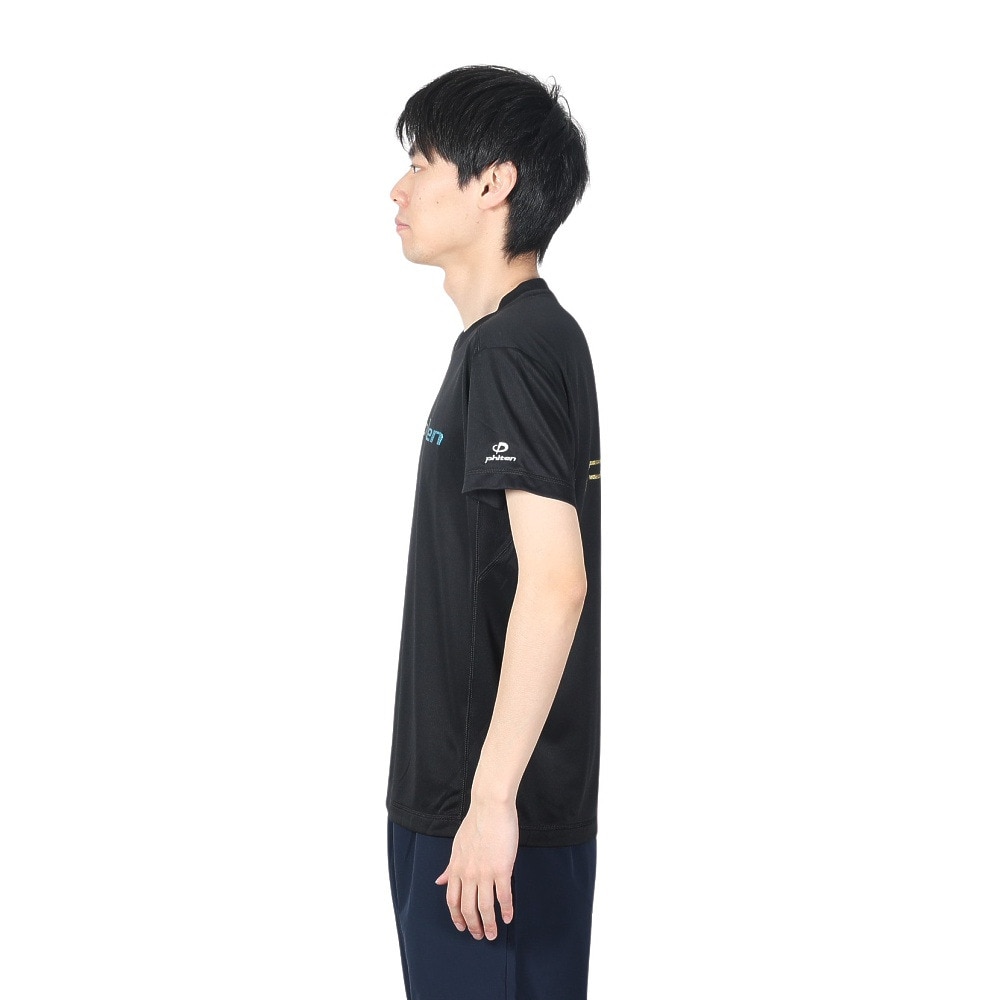 ファイテン（PHITEN）（メンズ、レディース）半袖 RUKUシャツ グラデーション ブラック 3124JG61910