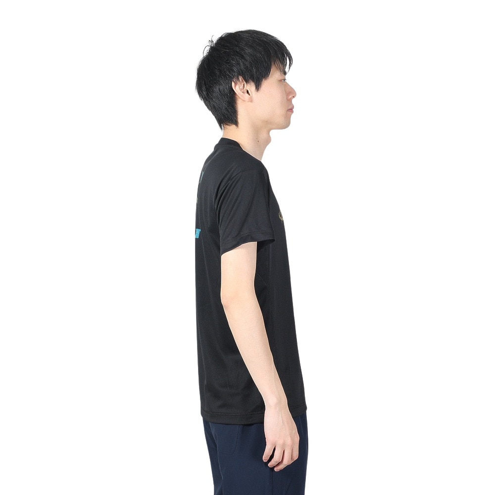 ファイテン（PHITEN）（メンズ、レディース）半袖 RUKUシャツ グラデーション ブラック 3124JG61910