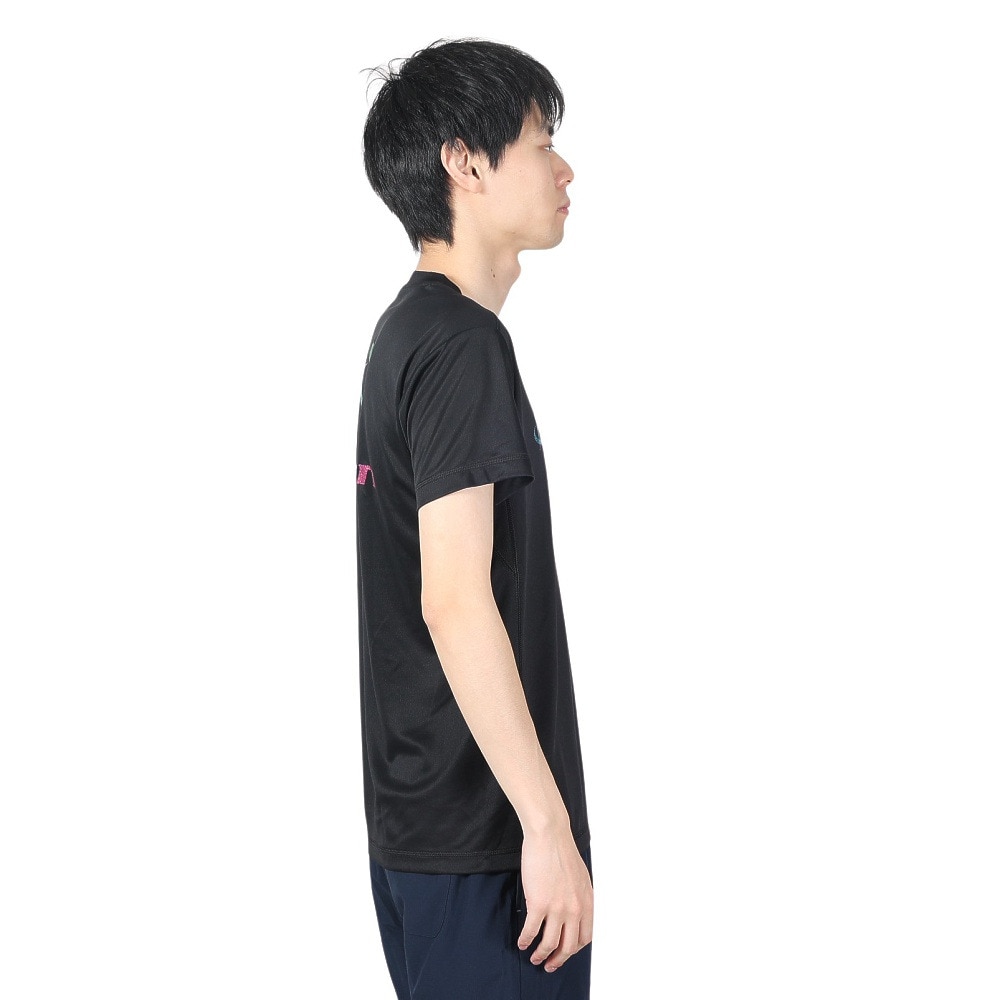 ファイテン（PHITEN）（メンズ、レディース）半袖 RUKUシャツ グラデーション ブラック 3124JG61920