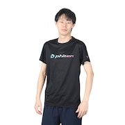 (メンズ、レディース)半袖 RUKUシャツ グラデーション ブラック 3124JG61920