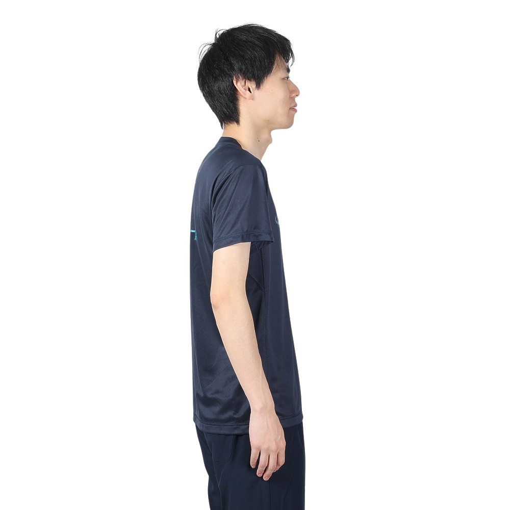 ファイテン（PHITEN）（メンズ、レディース）半袖 RUKUシャツ グラデーション ネイビー 3124JG62000