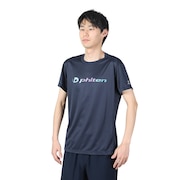 (メンズ、レディース)半袖 RUKUシャツ グラデーション ネイビー 3124JG62000