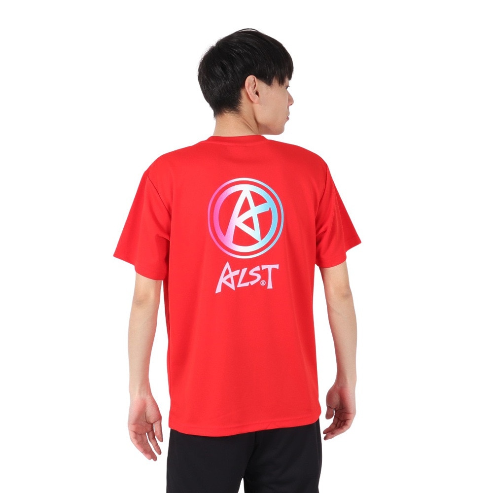 アルスト（ALST）（メンズ、レディース）バレーボールウェア 半袖ドライ Tシャツ バックグラデーションアイコン VB24TS04-66