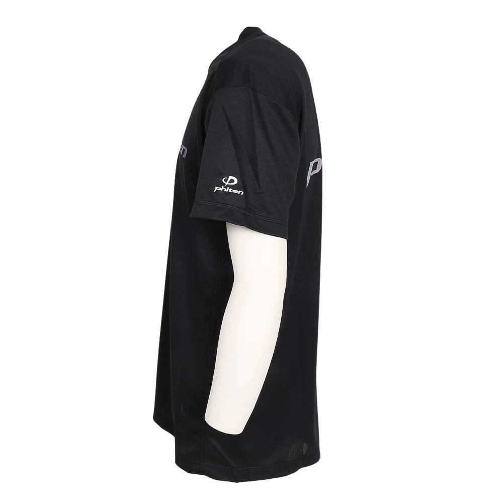 ファイテン（PHITEN）（メンズ、レディース）バレーボールウェア 半袖Tシャツ ラメ グラデーション BK/PL 3125JG66800