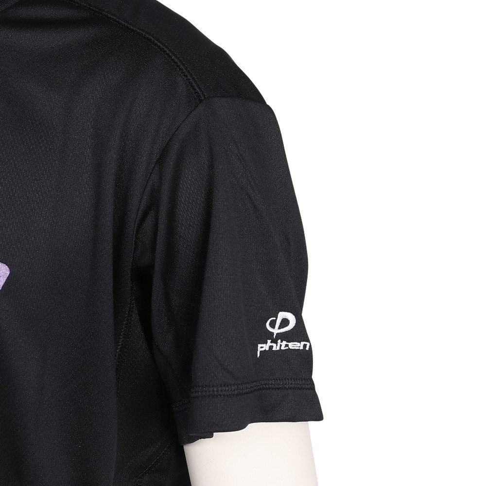 ファイテン（PHITEN）（メンズ、レディース）バレーボールウェア 半袖Tシャツ ラメ グラデーション BK/PL 3125JG66800