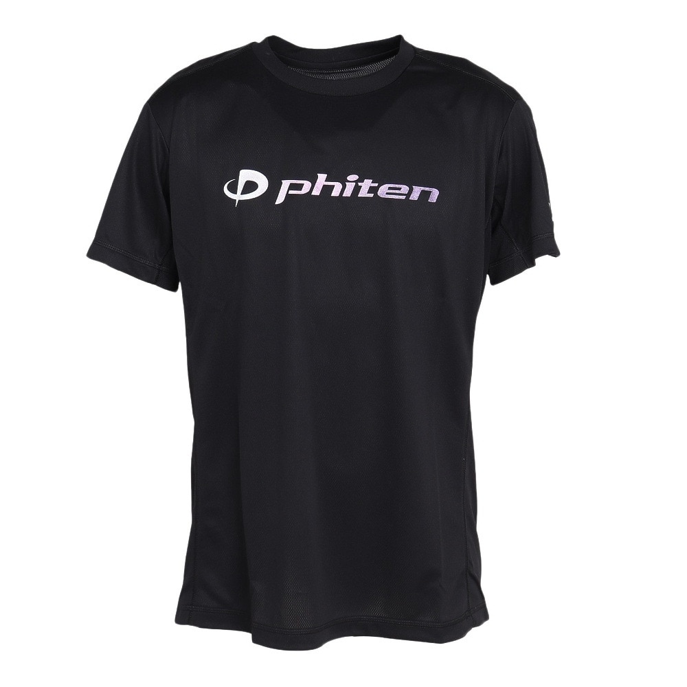ファイテン（PHITEN）（メンズ、レディース）バレーボールウェア 半袖Tシャツ ラメ グラデーション BK/PL 3125JG66800