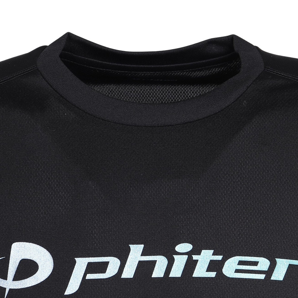ファイテン（PHITEN）（メンズ、レディース）バレーボールウェア 半袖Tシャツ ラメ グラデーション BK/BL 3125JG66810