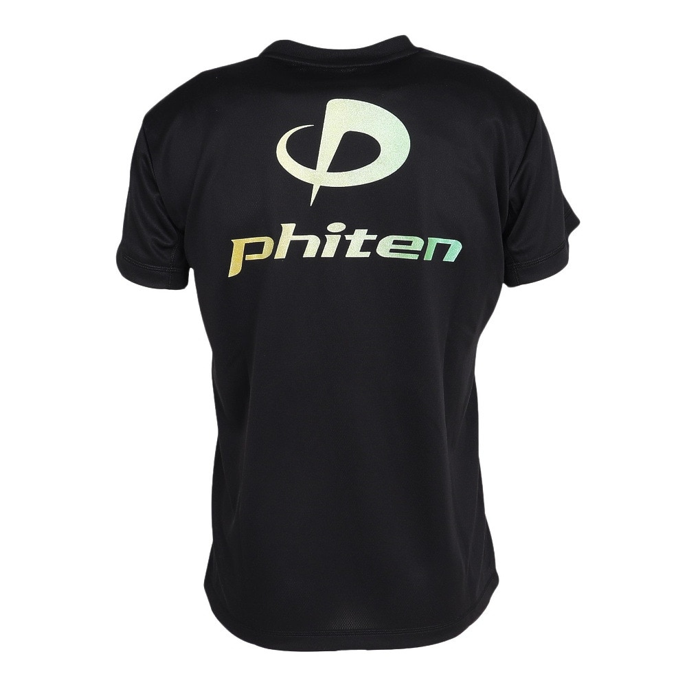 ファイテン（PHITEN）（メンズ、レディース）バレーボールウェア 半袖Tシャツ ラメ グラデーション BK/YE 3125JG66820