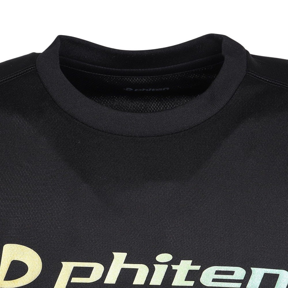 ファイテン（PHITEN）（メンズ、レディース）バレーボールウェア 半袖Tシャツ ラメ グラデーション BK/YE 3125JG66820