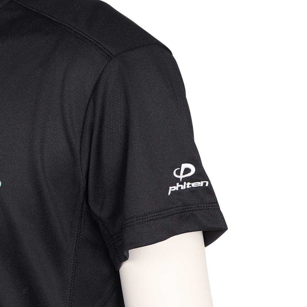ファイテン（PHITEN）（メンズ、レディース）バレーボールウェア 半袖Tシャツ ラメ グラデーション BK/YE 3125JG66820