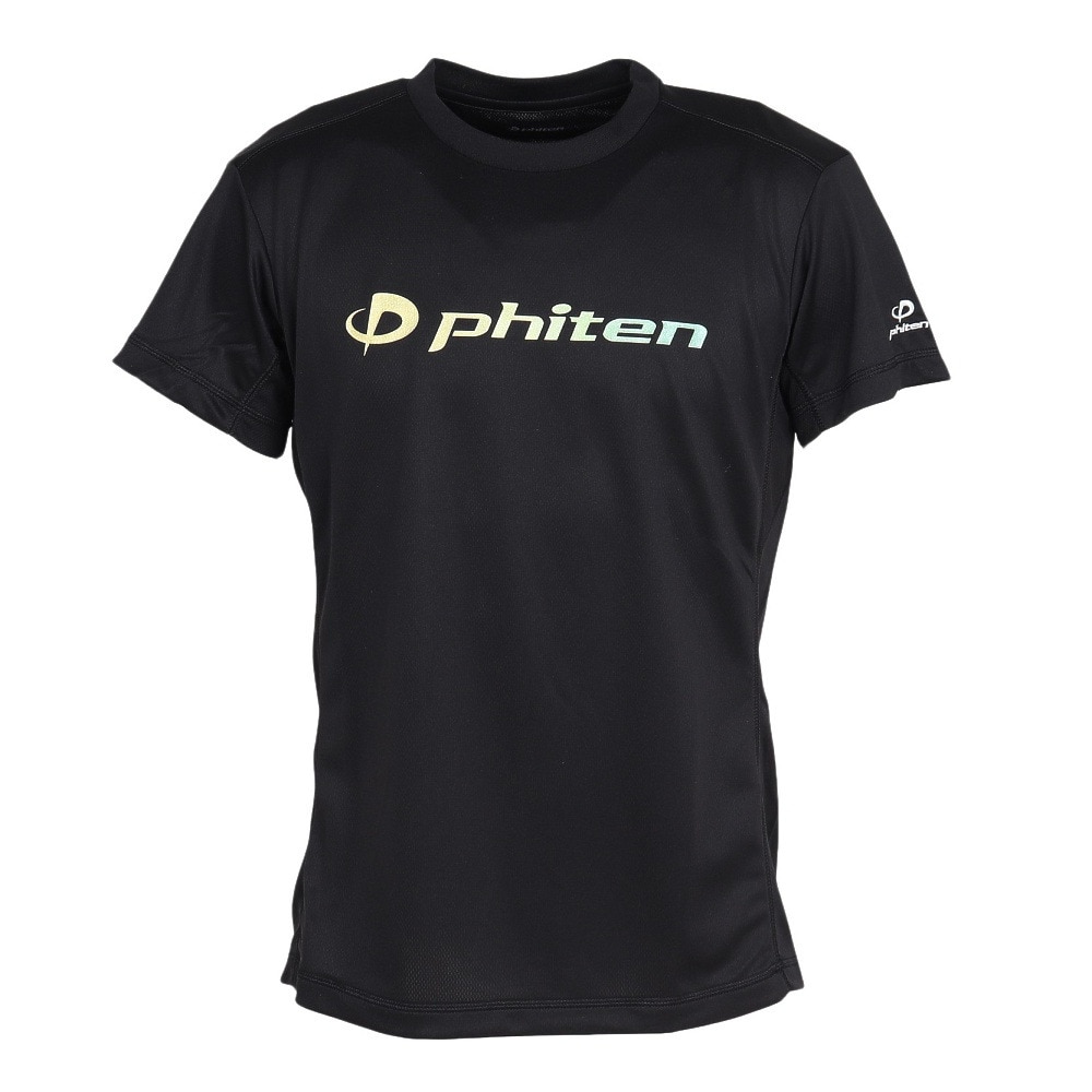 ファイテン（PHITEN）（メンズ、レディース）バレーボールウェア 半袖Tシャツ ラメ グラデーション BK/YE 3125JG66820