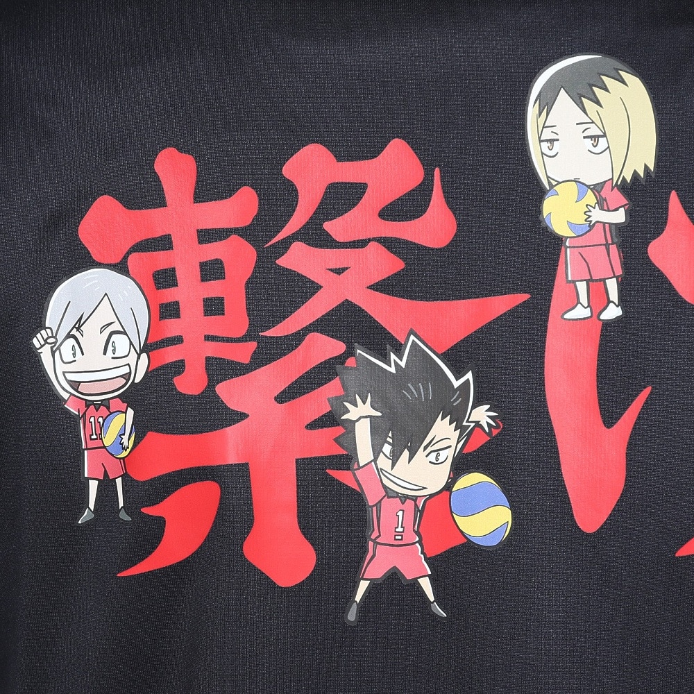 ハイキュー!!（haikyu）（メンズ、レディース）バレーボールウェア ハイキュー 半袖Tシャツ 音駒 繋げ 25 HS-25SS02