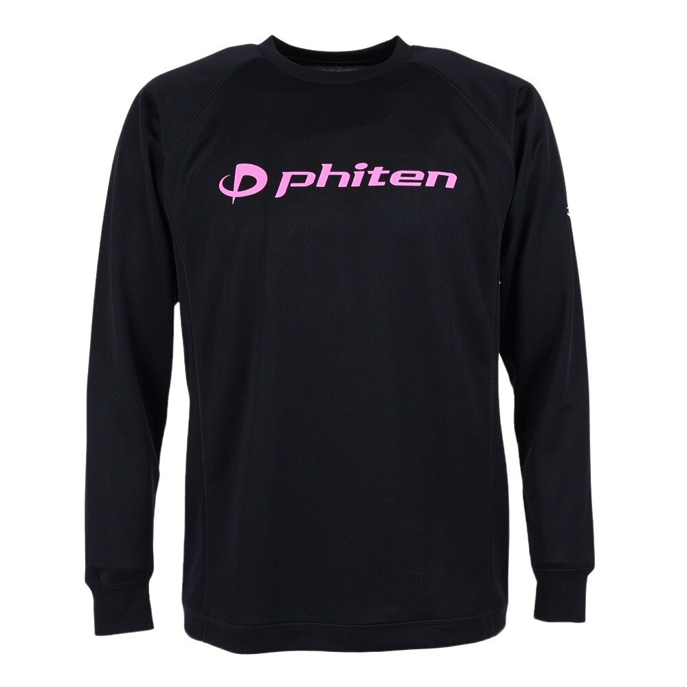 ファイテン（PHITEN）（メンズ）Tシャツ 長袖 RAKUシャツ SPORTS 吸汗速乾 ロゴ 3116JG1800 バレーボールウェア  スポーツウェア スポーツ用品はスーパースポーツゼビオ