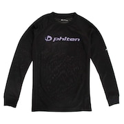 ファイテン（PHITEN）（キッズ）Tシャツ ジュニア 長袖 RAKUシャツ SPORTS 吸汗速乾 ロゴ 3120JG37500  バレーボールウェア スポーツウェア 