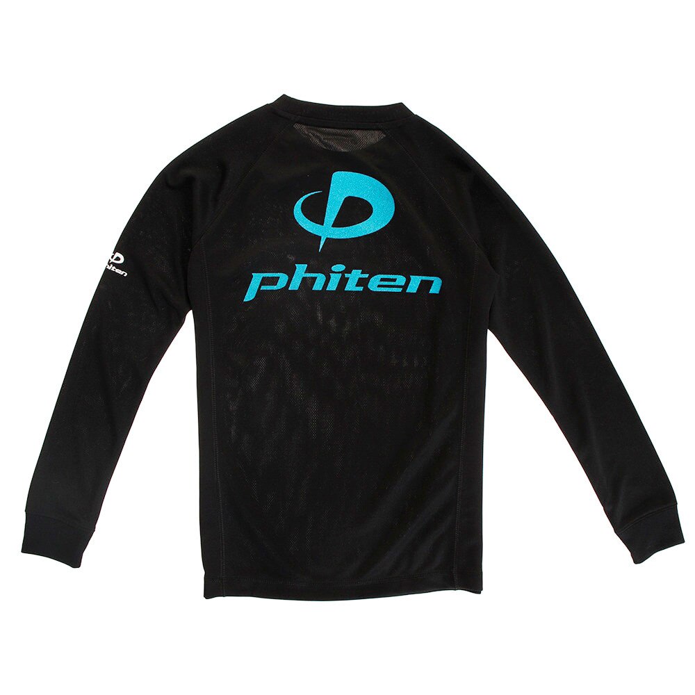 ファイテン（PHITEN）（キッズ）Tシャツ ジュニア 長袖 RAKUシャツ SPORTS 吸汗速乾 ロゴ 3120JG37510 バレーボールウェア スポーツウェア 