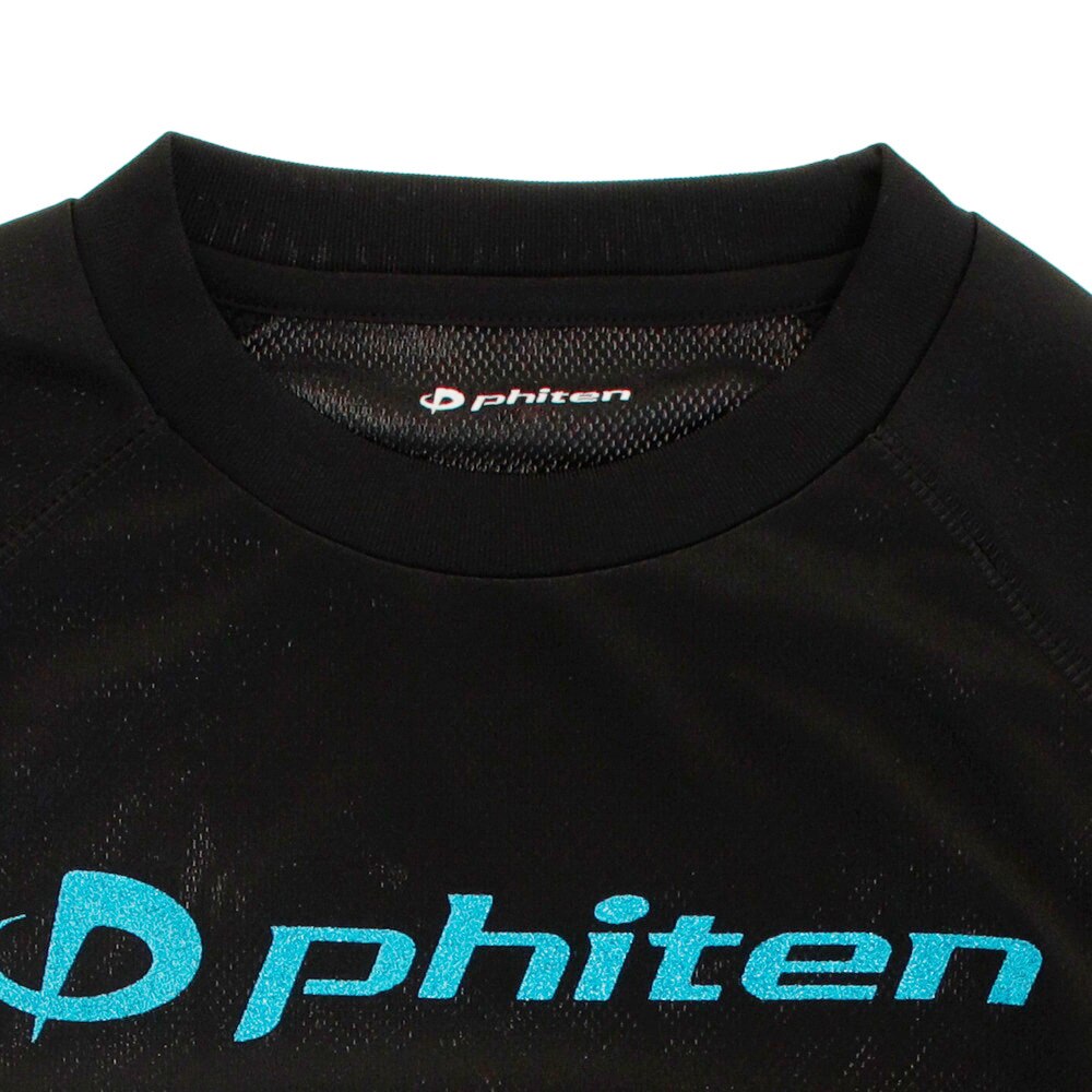 ファイテン（PHITEN）（キッズ）Tシャツ ジュニア 長袖 RAKUシャツ SPORTS 吸汗速乾 ロゴ 3120JG37510 バレーボールウェア スポーツウェア 