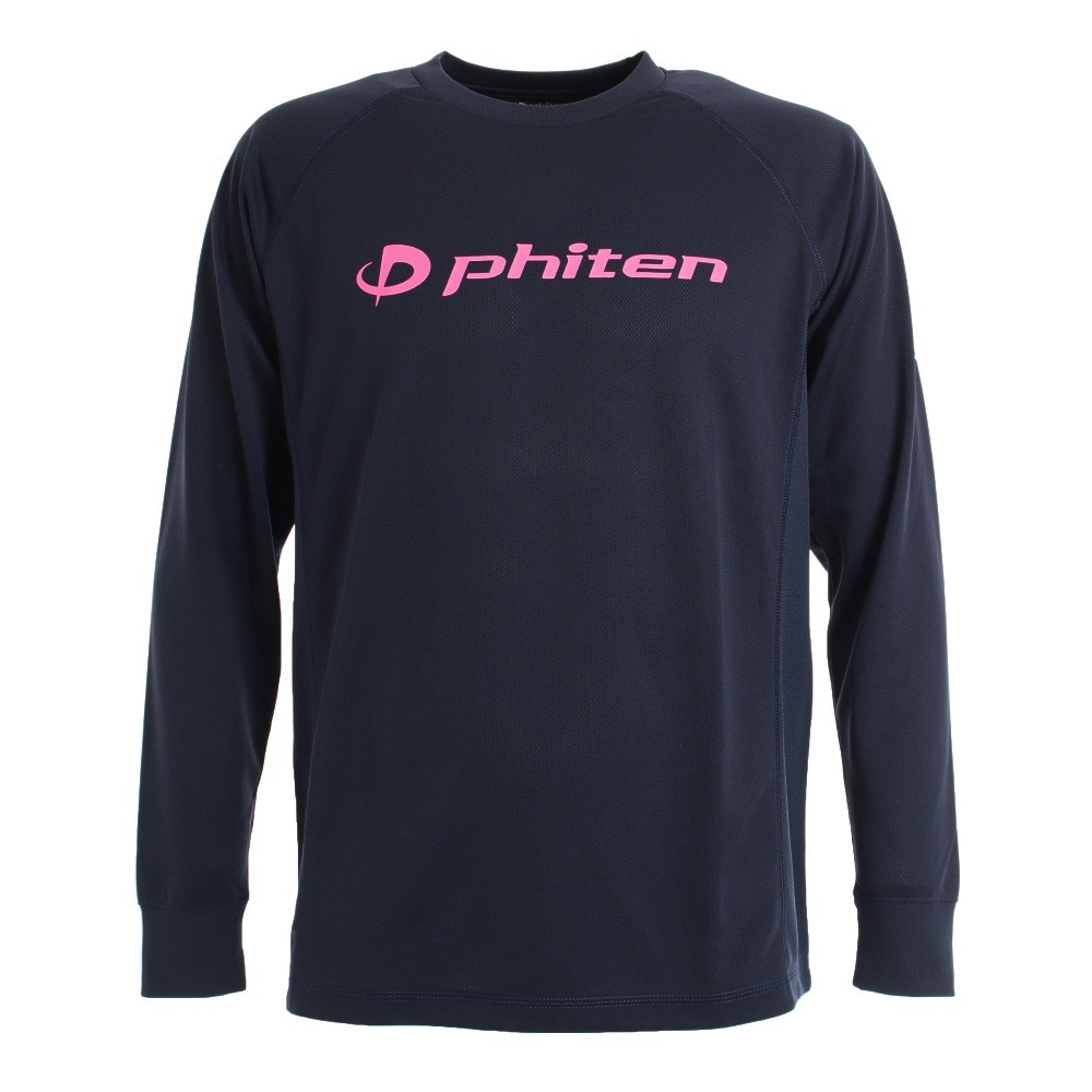 ファイテン（PHITEN）（メンズ）RAKUシャツ スムースドライ NVPK 3120JG35500 バレーボールウエア 速乾