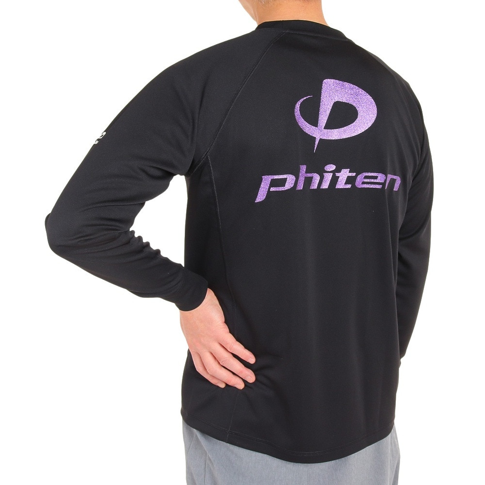 ファイテン（PHITEN）（メンズ、レディース）バレーボールウェア 長袖Tシャツ 3121JG44200 BK/PL