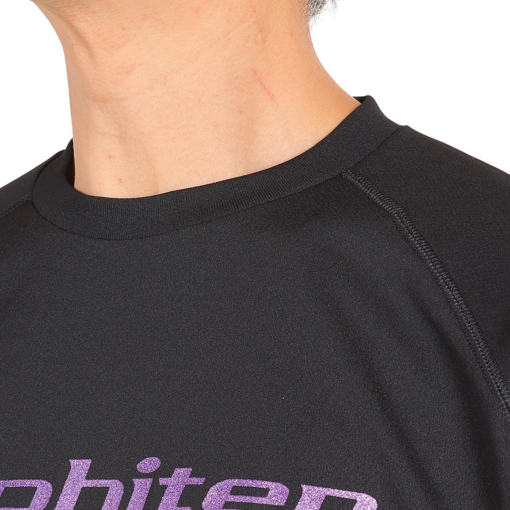 ファイテン（PHITEN）（メンズ、レディース）バレーボールウェア 長袖Tシャツ 3121JG44200 BK/PL 速乾