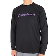 (メンズ、レディース)バレーボールウェア 長袖Tシャツ 3121JG44200 BK/PL 速乾