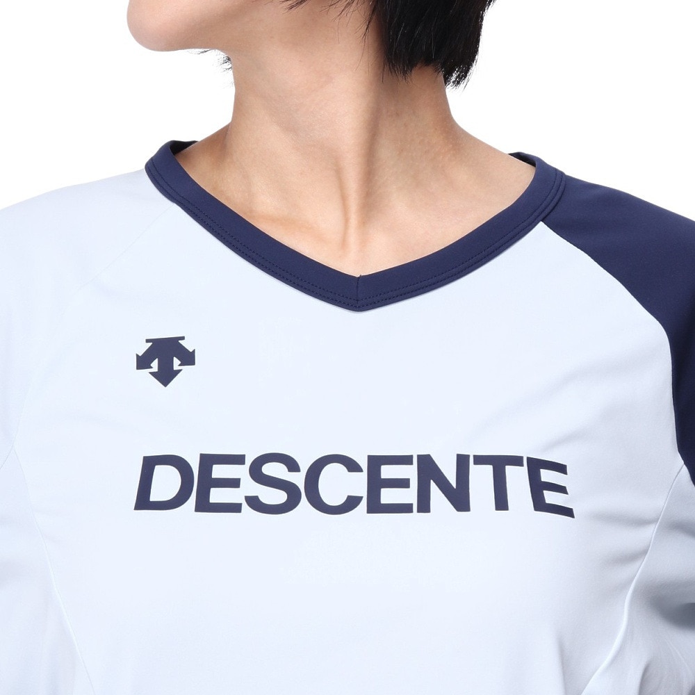 デサント（DESCENTE）（レディース）バレーボールウェア 透けにくいプラクテイス長袖Tシャツ DX-B1045XB BLNV