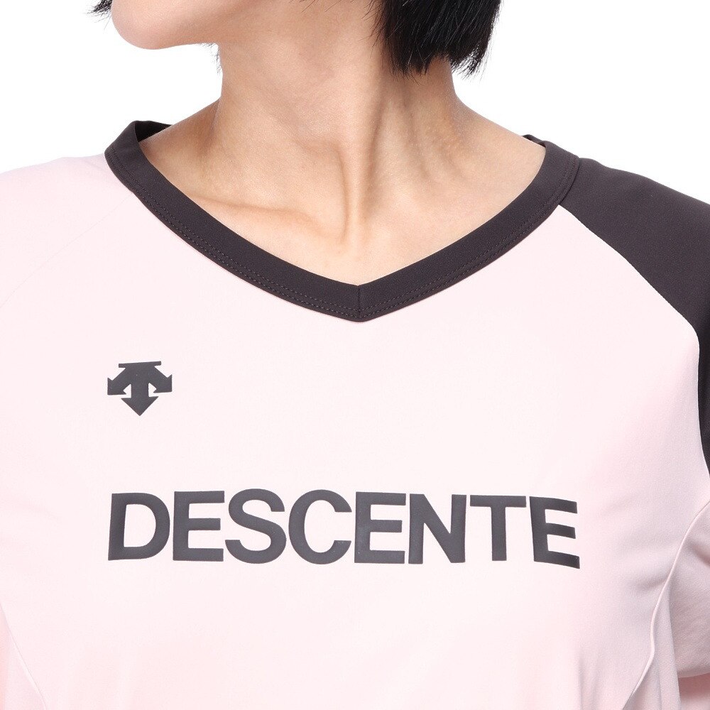 デサント（DESCENTE）（レディース）バレーボールウェア 透けにくいプラクテイス長袖Tシャツ DX-B1045XB PKBK