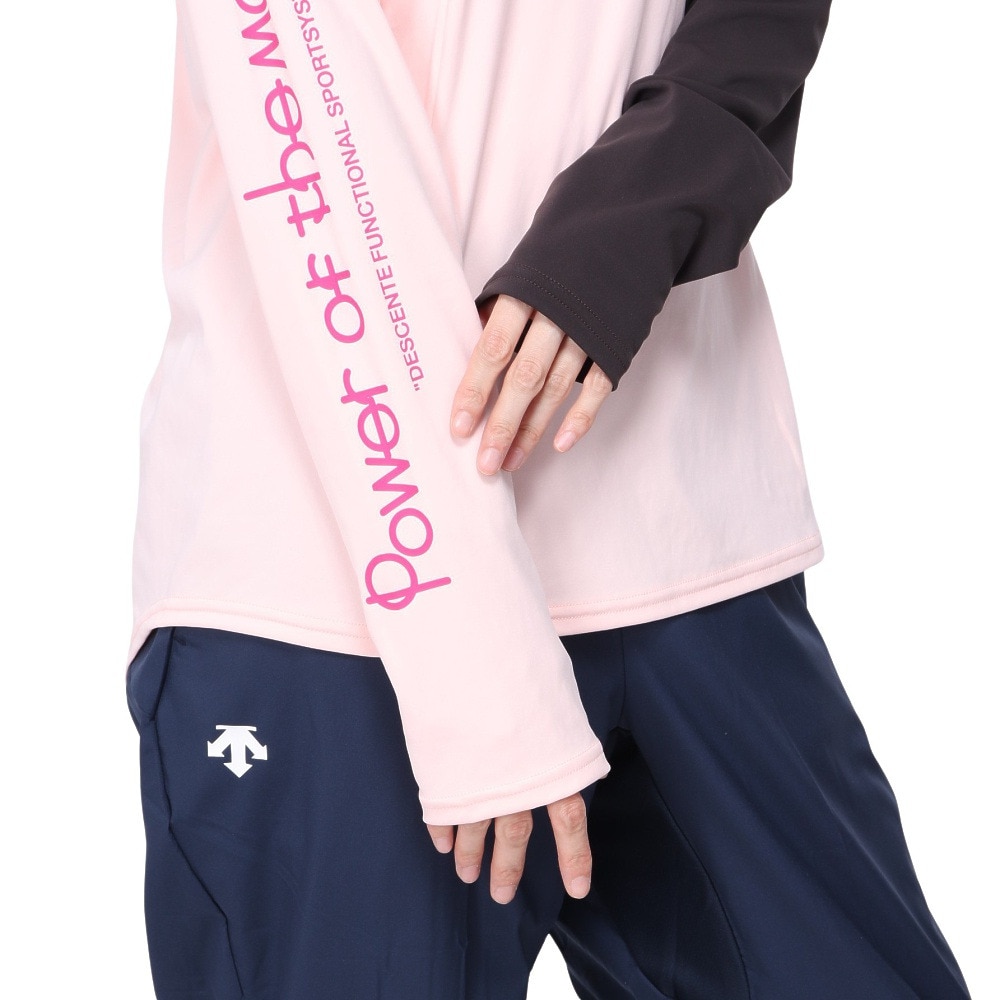デサント（DESCENTE）（レディース）バレーボールウェア 透けにくいプラクテイス長袖Tシャツ DX-B1045XB PKBK