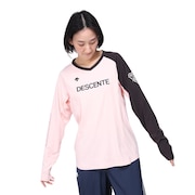 デサント（DESCENTE）（レディース）バレーボールウェア 透けにくいプラクテイス長袖Tシャツ DX-B1045XB PKBK