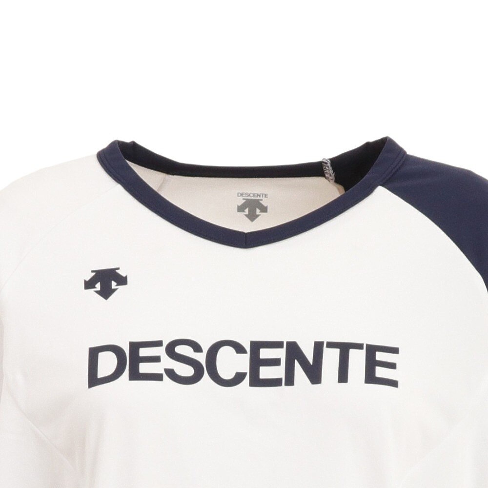 デサント（DESCENTE）（レディース）バレーボールウェア 透けにくいプラクテイス長袖Tシャツ DX-B1045XB WHNV