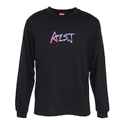(メンズ)バレーボールウェア 長袖ドライ Tシャツ グランジ ロゴ VB24TS15-06