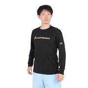 (メンズ、レディース)バレーボールウェア 長袖Tシャツ ブラックゴールド 3124JG62500