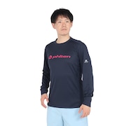 (メンズ、レディース)バレーボールウェア 長袖Tシャツ ネイビーピンク 3124JG62600