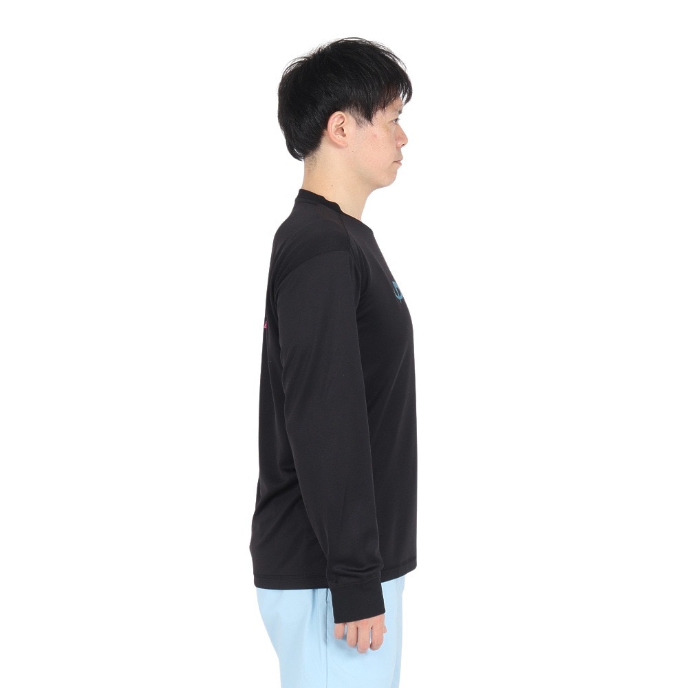 ファイテン（PHITEN）（メンズ、レディース）長袖Tシャツ ラメグラデ ブラックブルー 3124JG62920