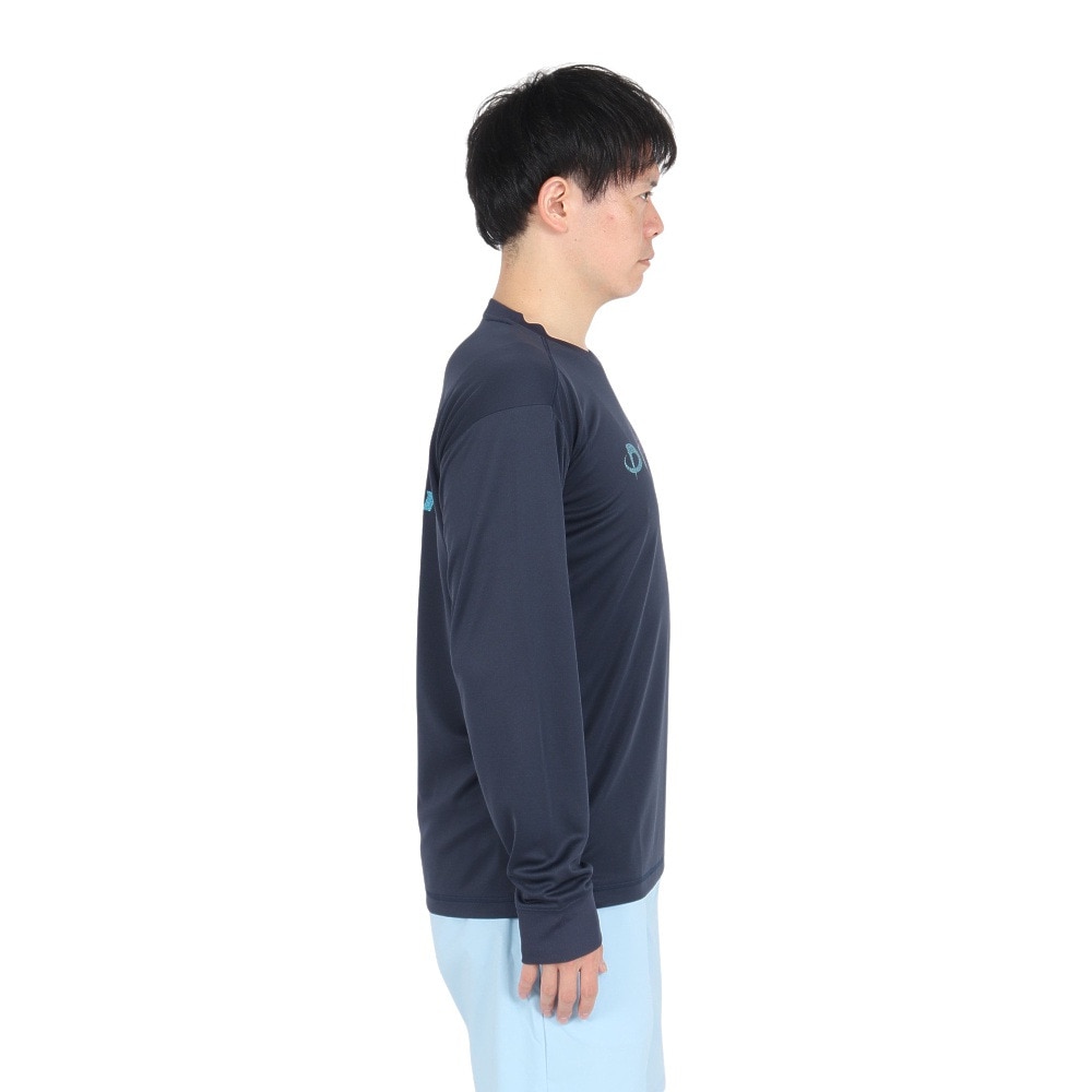 ファイテン（PHITEN）（メンズ、レディース）長袖Tシャツ ラメグラデ ネイビーブルー 3124JG63000