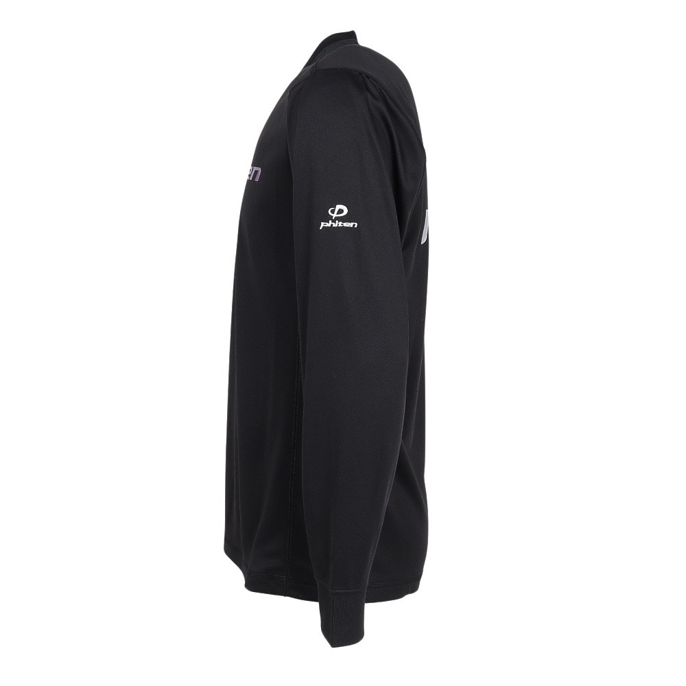 ファイテン（PHITEN）（メンズ、レディース）バレーボールウェア ラメ グラデーション 長袖Tシャツ BK/PL 3125JG68300