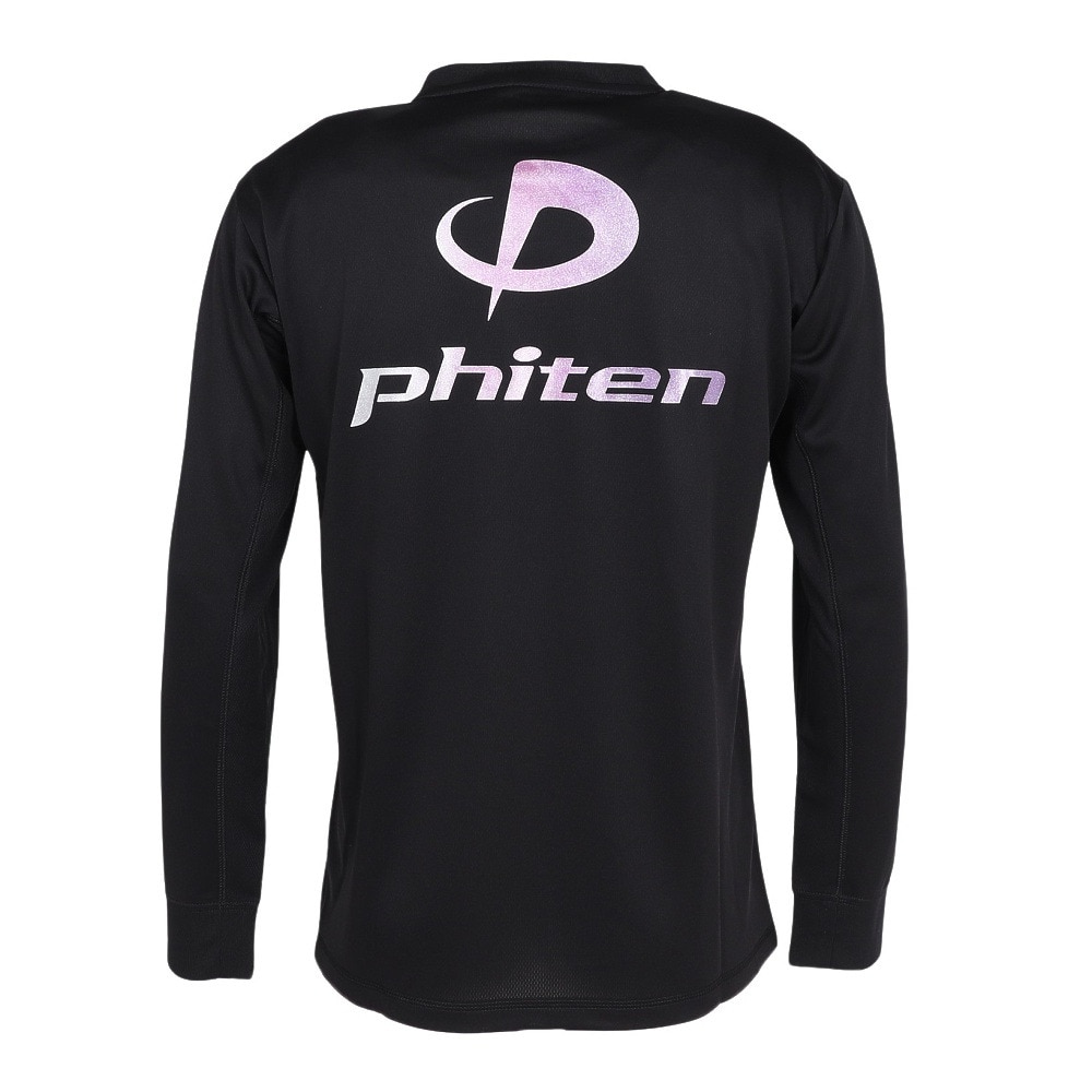 ファイテン（PHITEN）（メンズ、レディース）バレーボールウェア ラメ グラデーション 長袖Tシャツ BK/PL 3125JG68300