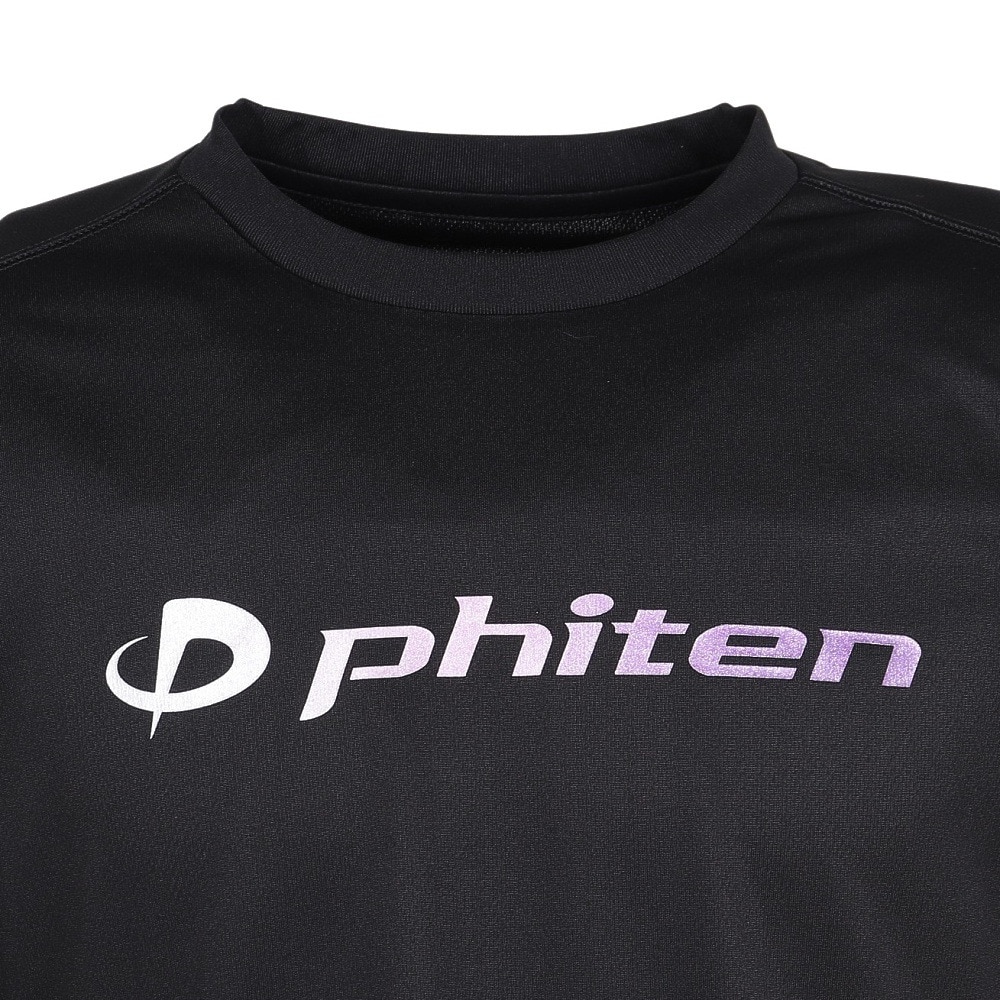 ファイテン（PHITEN）（メンズ、レディース）バレーボールウェア ラメ グラデーション 長袖Tシャツ BK/PL 3125JG68300