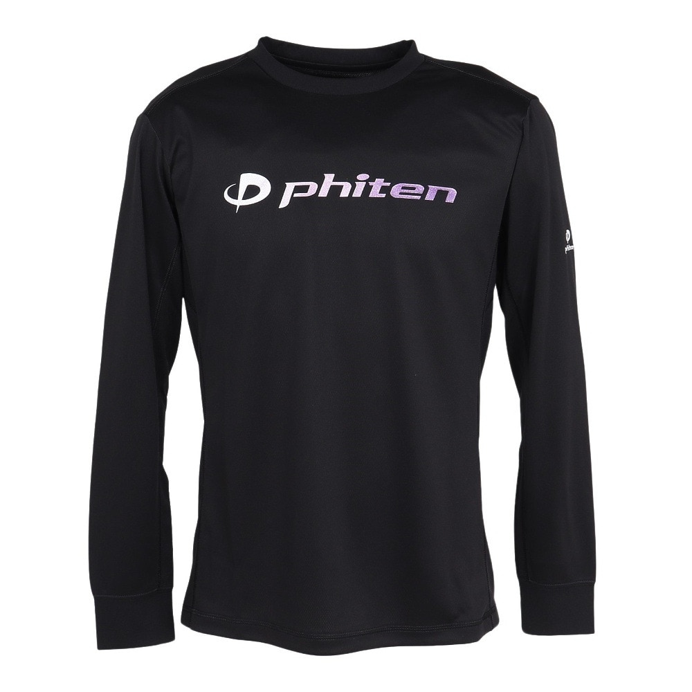 ファイテン（PHITEN）（メンズ、レディース）バレーボールウェア ラメ グラデーション 長袖Tシャツ BK/PL 3125JG68300